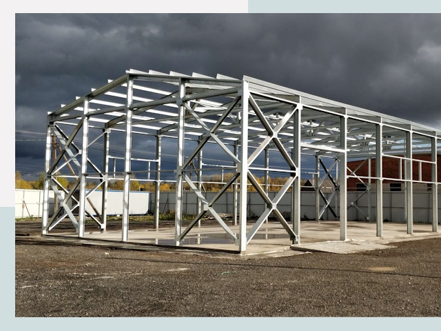 Двускатные ангары в Абакан от 613 руб. за квадрат